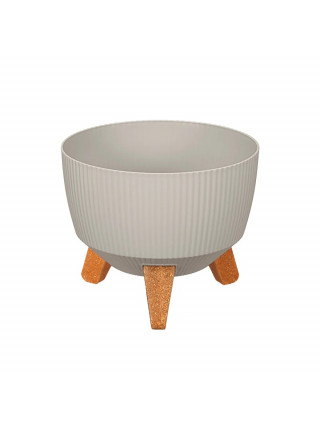 Вазон Elif plastik NOSTALGIA BOWL, на ніжках 29см (сірий)