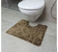 Килимок для ванних кімнат поліпропіленовий TM DarianA Standard u-cut 60*50 бежевий геометрія