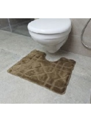 Килимок для ванних кімнат поліпропіленовий TM DarianA Standard u-cut 60*50 бежевий геометрія
