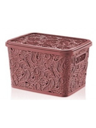 Корзина для побутових речей ''Ажур'' 7,5 л., (20*30,5*16,5 см.) (коричневий)