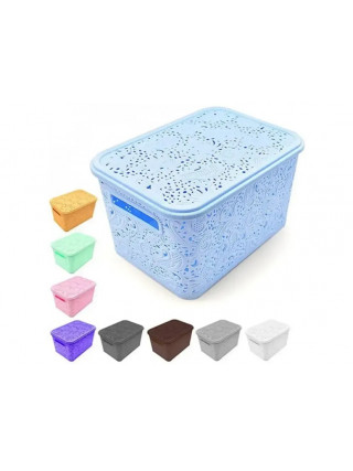 Корзина для побутових речей ''Ажур'' 7,5 л., (20*30,5*16,5 см.) (блакитний)