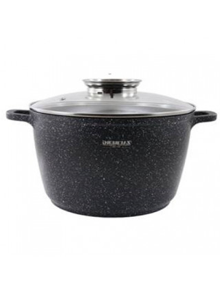 Каструля алюмінієва Zauberg МАРМУР глибока 6,2 л., мармурове покриття, індукція