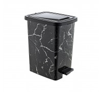 Відро для сміття з малюнком DECOR Slim 15л чорний мармур 129 305*225*380 мм