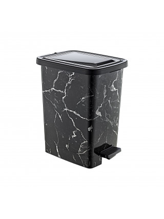 Відро для сміття з малюнком DECOR Slim 15л чорний мармур 129 305*225*380 мм