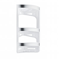 DECOR Поличка для душку кутова 30*20*56 см(128 білий + малюнок металік)