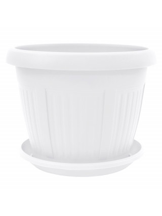 Вазон з підставкою "Ніколь" 22*17 см. (білий)