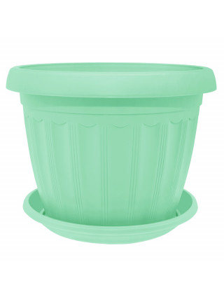 Вазон з підставкою "Терра" 14*11 см. (салатовий)