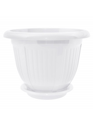 Вазон з підставкою "Хвиля" 12*10 см. (білий)