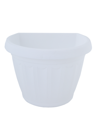 Вазон настінний "Терра" 27*19,5 см. 5,2 л. (білий)