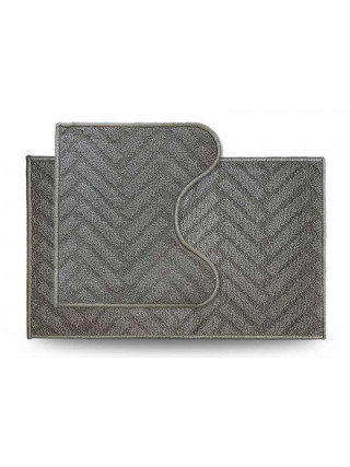 Набір килимів в ванну кімнату Dariana Літл 44*70+44*40 см (2шт.) (срібний)