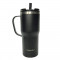 Чашка-термос 600 мл. Kamille із нержавіючої сталі з поверхнею soft-touch (чорний)