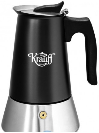 Кавоварка гейзерна Krauff Spritzer 450 мл. нержавіюча сталь (9 порції)