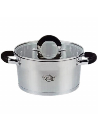 Каструля Krauff Recht 3,6 л. d-20 см., нержавіюча сталь, зі скляною кришкою 