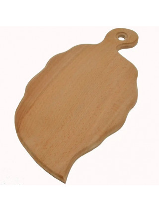Дошка обробна кухонна велика ЛИСТ (бук) 36*20 см