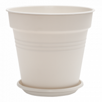 Вазон з підставкою "Глорія" 14,5*14 см. (біла троянда) *20