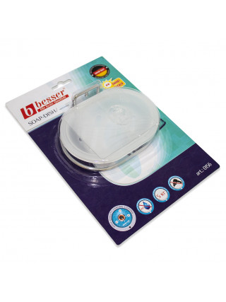 Мильниця Besser пластикова, на хромованій підвісці "SMART STICKER" 13*9,5*6 см