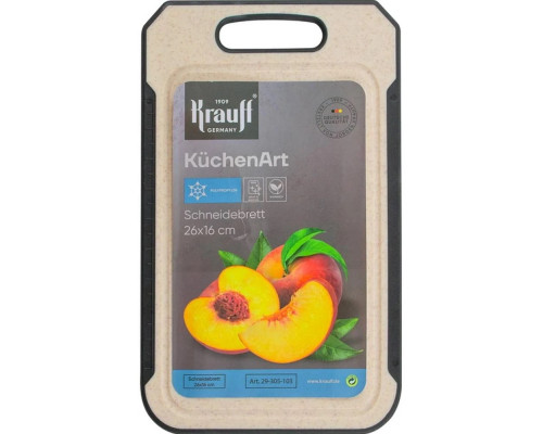 Дошка кухонна Krauff KuchenArt із пшеничного волокна 26*16*0,6 см