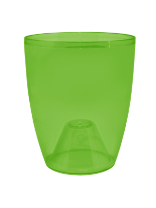 Вазон для орхідей "Орхідея" 12*14 (зелений-прозорий)