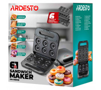 Мультимейкер Ardesto, 700Вт, комплект-6 пластин, корпус-пластик, чорний