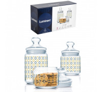 Набір банок скляних Luminarc Jar Club Kitchen Bliss Siloe 3 шт. (0,5 л., 0,75 л., 1 л.)