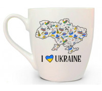 Кружка 500 мл. Kvarta I love Ukraine '' + подарункова  коробка