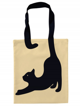 Сумка-шопер Кішка ручка-хвіст 35*40 см габардин бежевий 