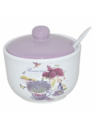 Цукорниця керамічна S&T "Прованс" 450 мл. з ложкою