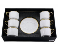 Набір порцелянових чашок з блюдцями Interos Love Симфонія 12 предметів (6 чашок 275 мл + 6 блюдець)