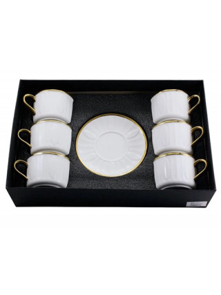 Набір порцелянових чашок з блюдцями Interos Love Симфонія 12 предметів (6 чашок 275 мл + 6 блюдець)