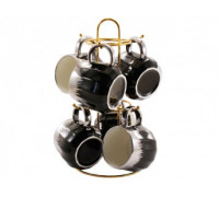 Набір чашок Interos Premium порцеляна 230 мл на стійці, 6 пр. кол. кор. 