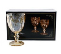 Набір келихів Interos Ромби Gold 340 мл 6 шт  