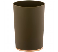 Склянка для зубних щіток Ardesto Minimalism 7.8x11.3см, поліпропілен, бамбук, зелений темний