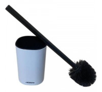 Набір щітка для унітазу з підставкою Ardesto Vigor 9.9x15/39см, поліпропілен, нержавіюча сталь, сірий