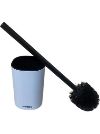 Набір щітка для унітазу з підставкою Ardesto Vigor 9.9x15/39см, поліпропілен, нержавіюча сталь, сірий