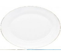 Блюдо овальне Feniks BLANCA БІЛИЙ ЗОЛОТО 30 см 