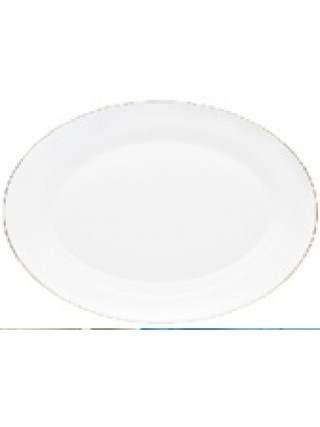 Блюдо овальне Feniks BLANCA БІЛИЙ ЗОЛОТО 30 см 