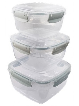 Набір герметичних квадратних контейнерів StarsPlast 250*500*900 мл 3 шт.