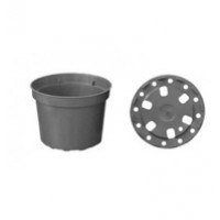 Вазон для розсади круглий 0,37 л, 10*7,5см, упаковка (55шт) (чорний)