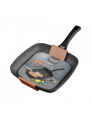 Сковорода-гриль Krauff Fry Power 26*26 см, без кришки, антипригарне мармур. покр., індукція  