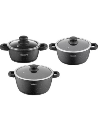 Набір посуду Ardesto Gemini Anzio, 6 предметів, алюміній, чорний