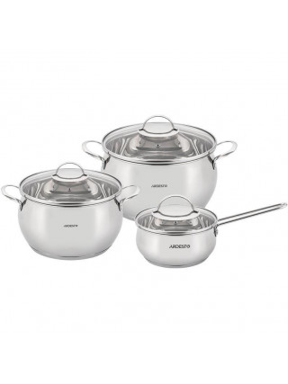 Набір посуду Ardesto Gemini Liguria, 6 предметів, нержавіюча сталь