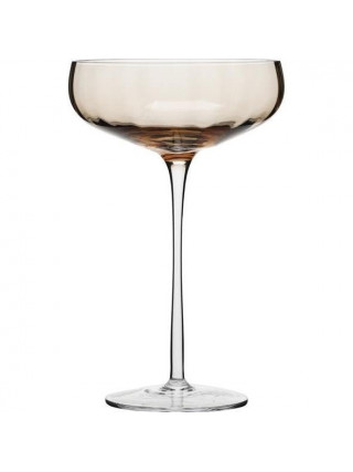 Набір келихів для шампанського Ardesto Black Mars Altair 260мл, 2шт, скло, золотистий