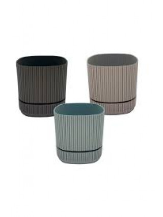 Вазон "Pera kare saksi" 2,3 л, 16,6*16,6*13см, Karasu (лате)*20