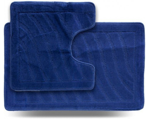 Набір килимів в ванну кімнату Dariana Літл "Хвиля" 45*71+45*43 см (2шт.) (синій)