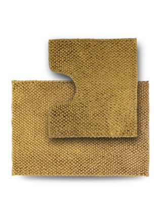 Набір килимів в ванну кімнату Dariana Ананас 55*80+55*50 см., (2 шт.) (пісочний)