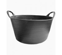 Кошик господарський PLASTIKEN 42 л чорна кругла з ручками  протиударна Іспанія