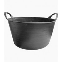 Кошик господарський PLASTIKEN 55 л чорна кругла з ручками  протиударна Іспанія