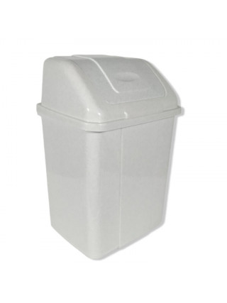 Вiдро для смiття Plastic's Craft 18 л, з поворотною кришкою, 29,5*22,5* 44 см (білий)