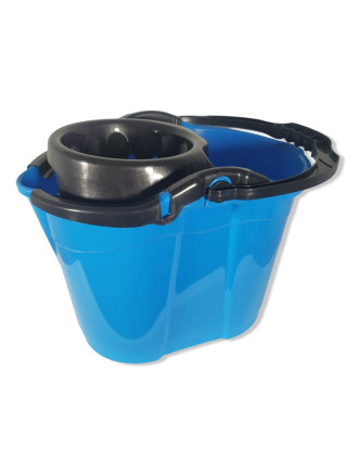 Відро овальне 14 л, з віджимом Plastic's Craft (блакитний)