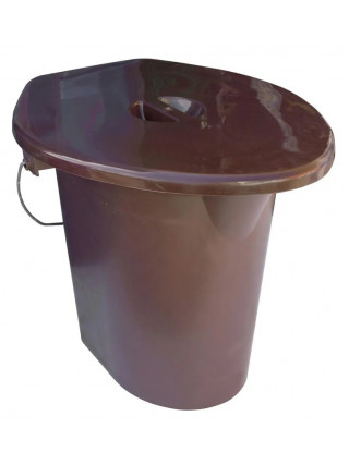 Відро туалетне Plastic's Craft 16 л. (коричневий)